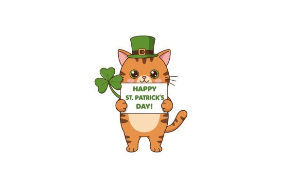 Adorable Orange Cat Wearing a Green Hat