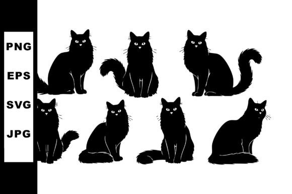 Black Cat Silhouettes Collection in Sitt