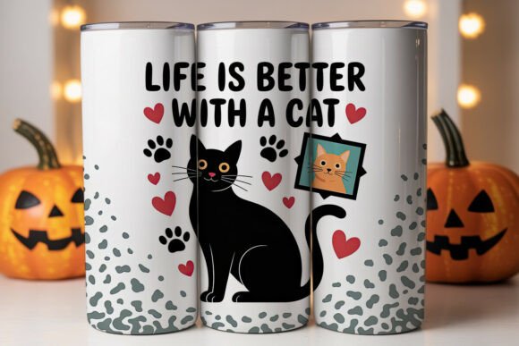 Life is Better with a Cat 20oz Tumbler