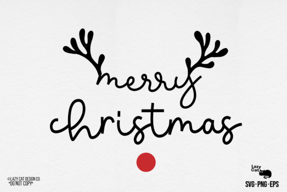 Merry Christmas Deer SVG PNG