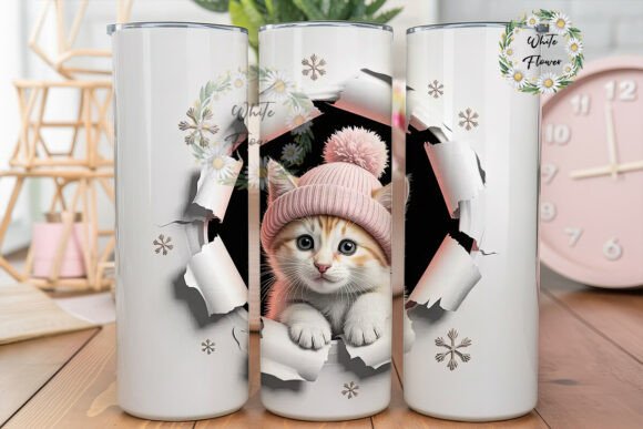 Peeking Kitten 20oz Tumbler Wrap