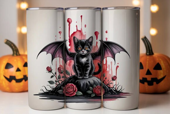 Spooky Kitten 20oz Tumbler Wrap